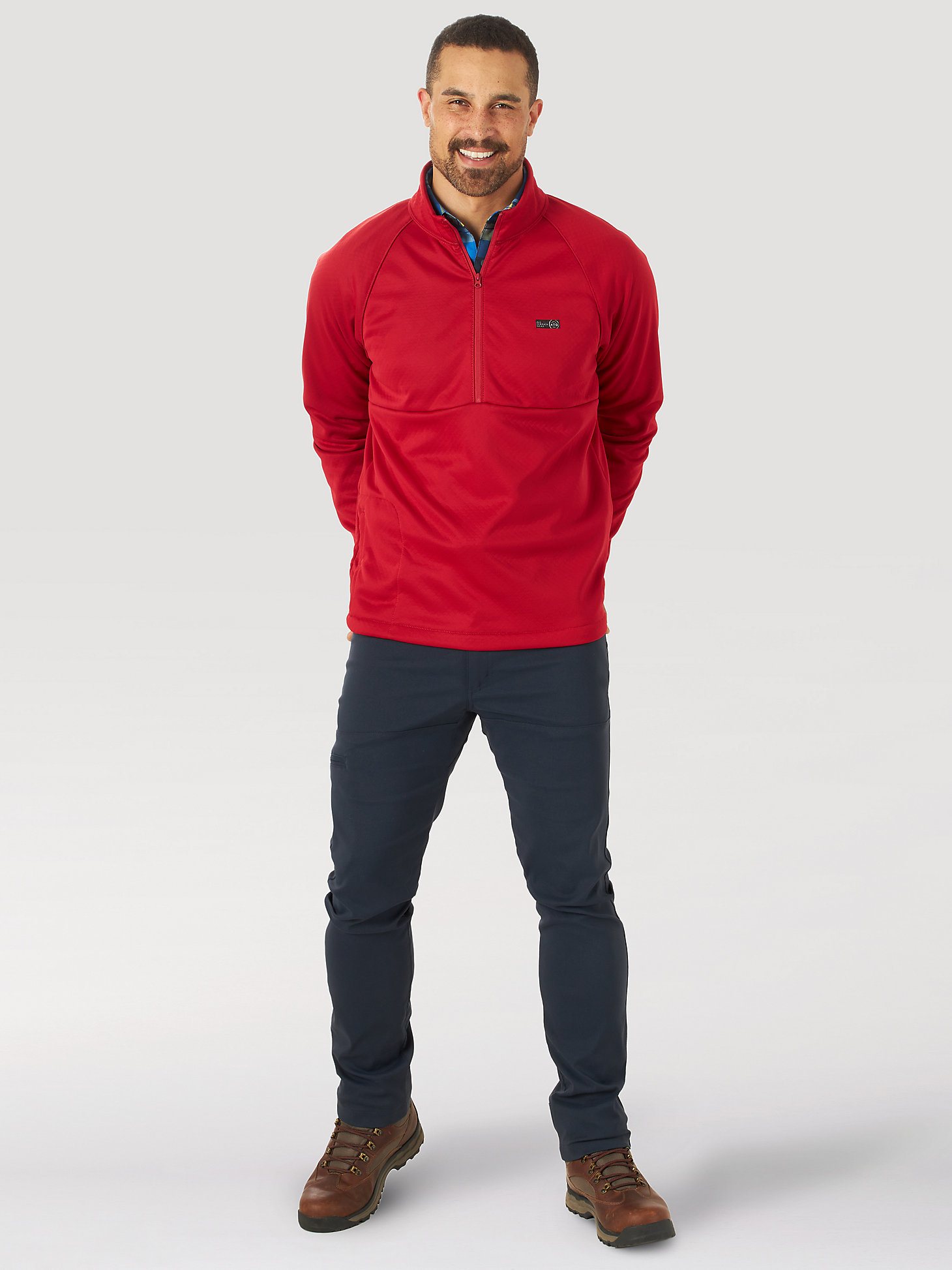 All Terrain Gear 1/2 Zip Sweatshirt in Haute Red alternative view 1