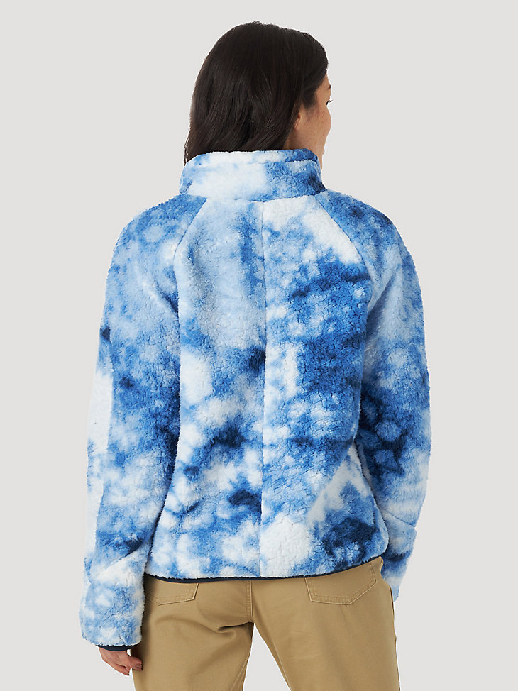 All Terrain Gear Sherpa Fleece Jacket in Blue Tie Dye alternative view