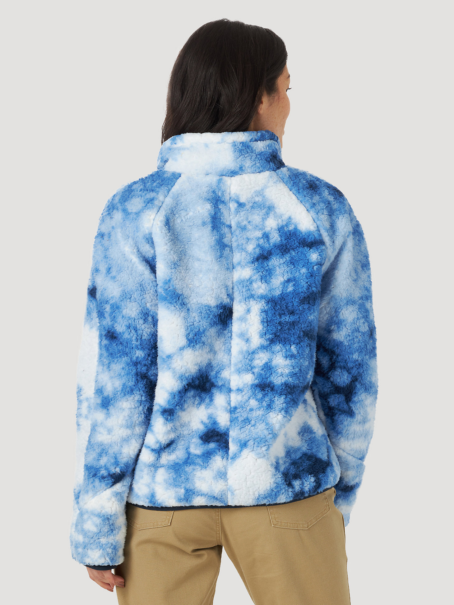 All Terrain Gear Sherpa Fleece Jacket in Blue Tie Dye alternative view 1