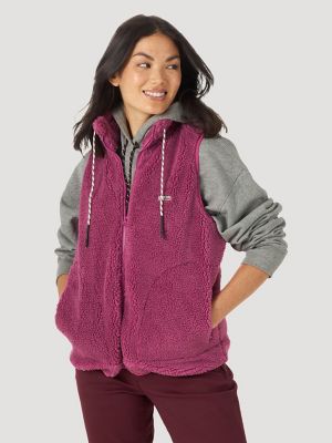 Womens sherpa fleece on sale vest