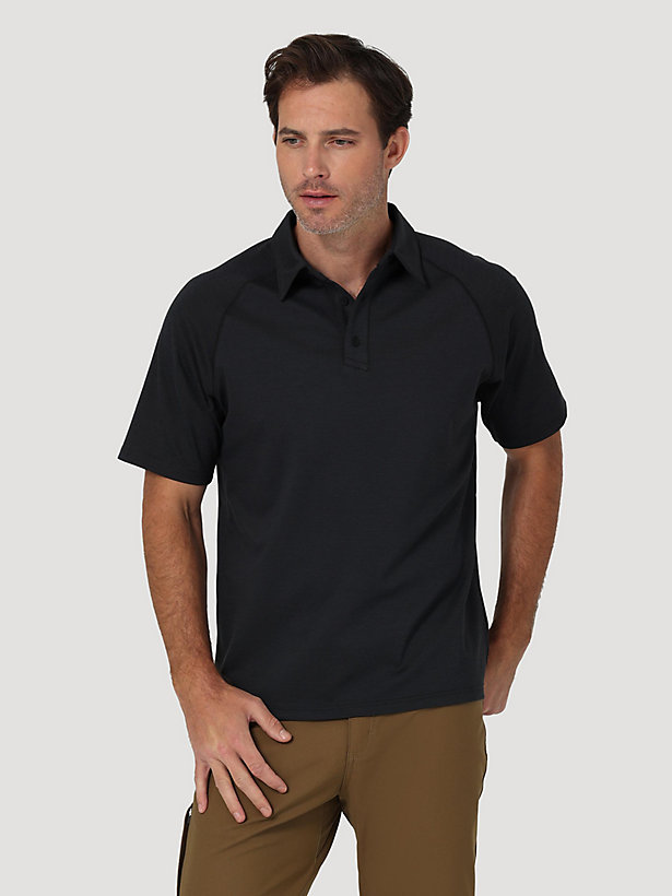 Short Sleeve Performance Polo in Black