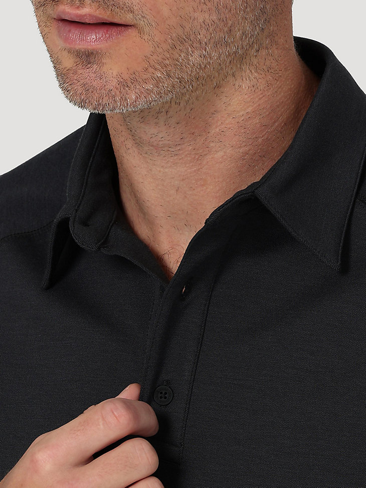 Short Sleeve Performance Polo in Black alternative view 3