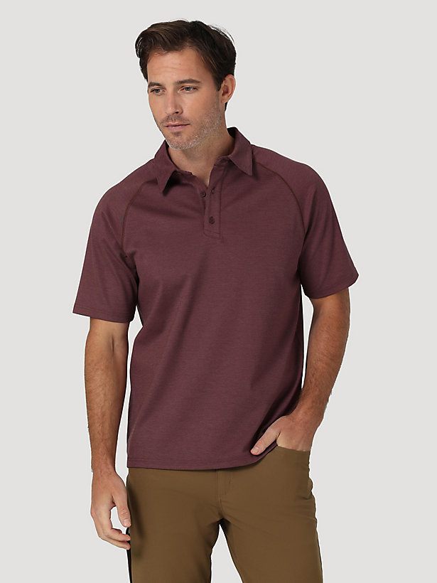 Short Sleeve Performance Polo in Decadent Chocolate
