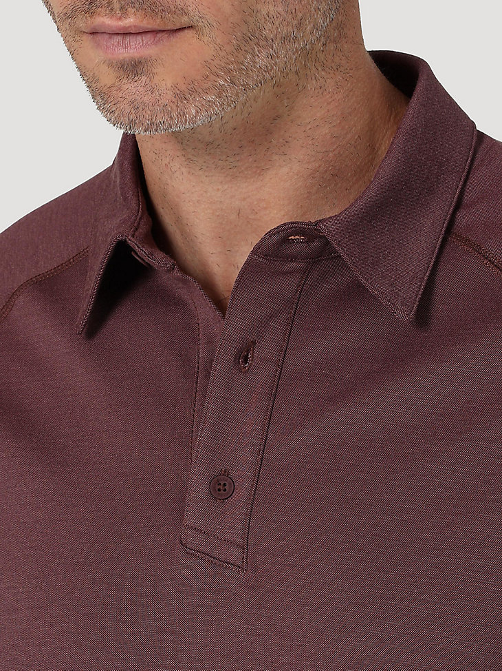 Short Sleeve Performance Polo in Decadent Chocolate alternative view 3