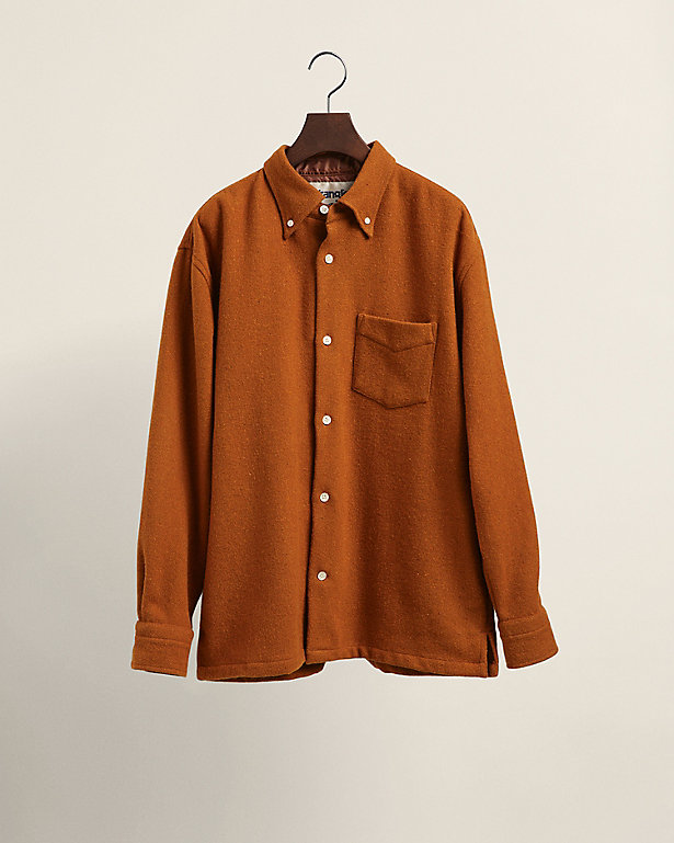 Wool Shirt in Cognac