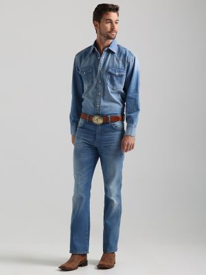 Western style hot sale denim shirt