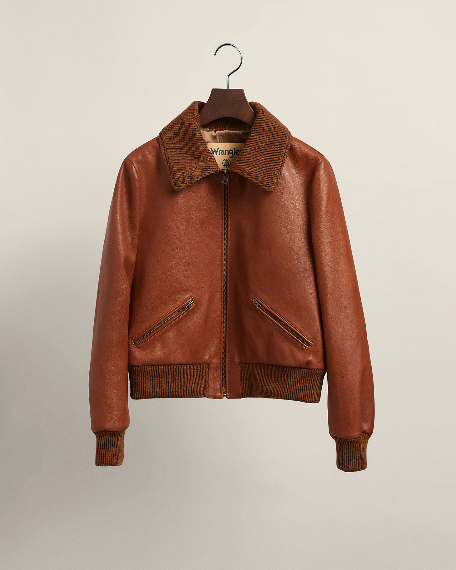 Leather Jacket in Cognac main view