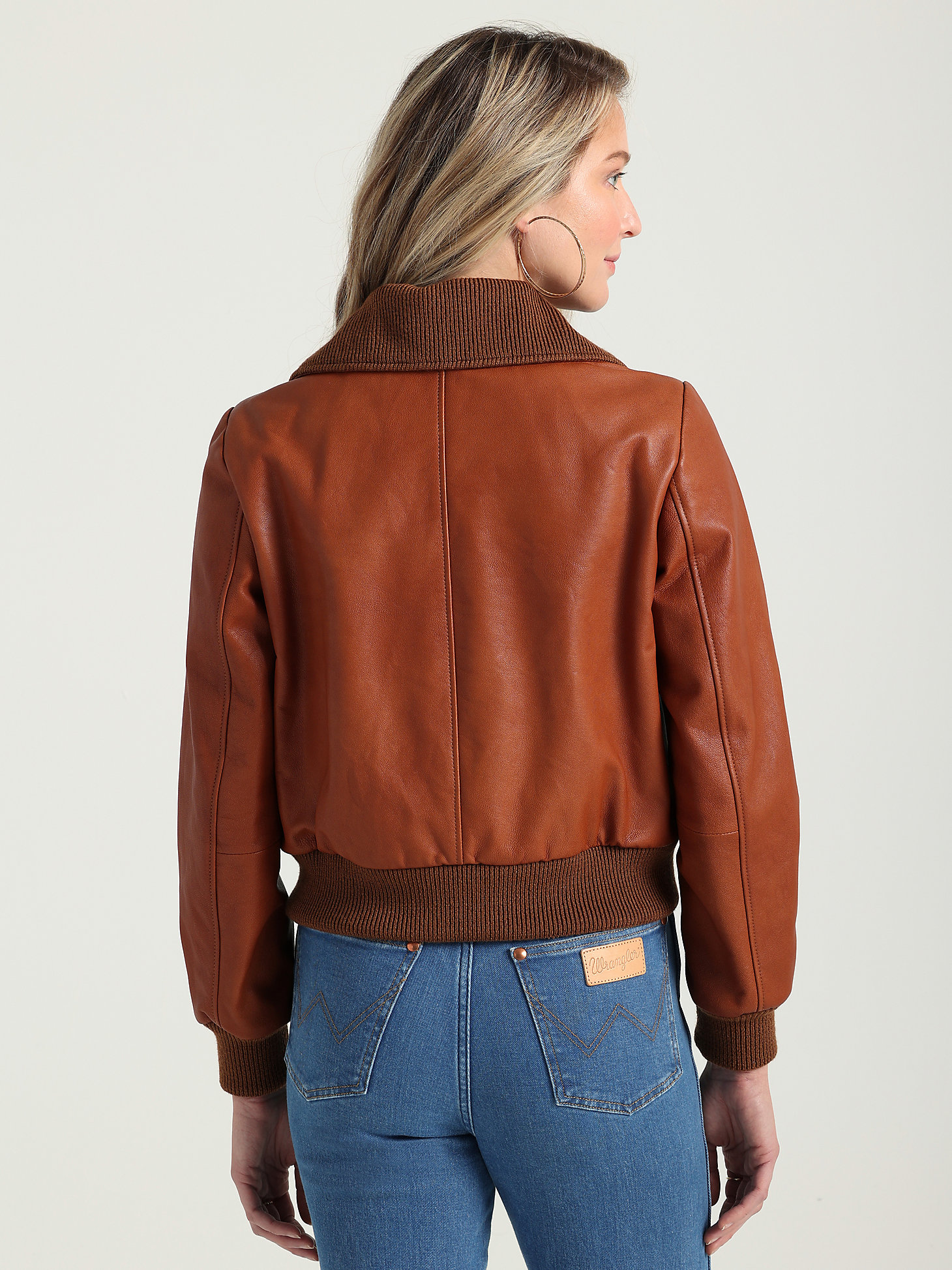 Leather Jacket in Cognac alternative view 3