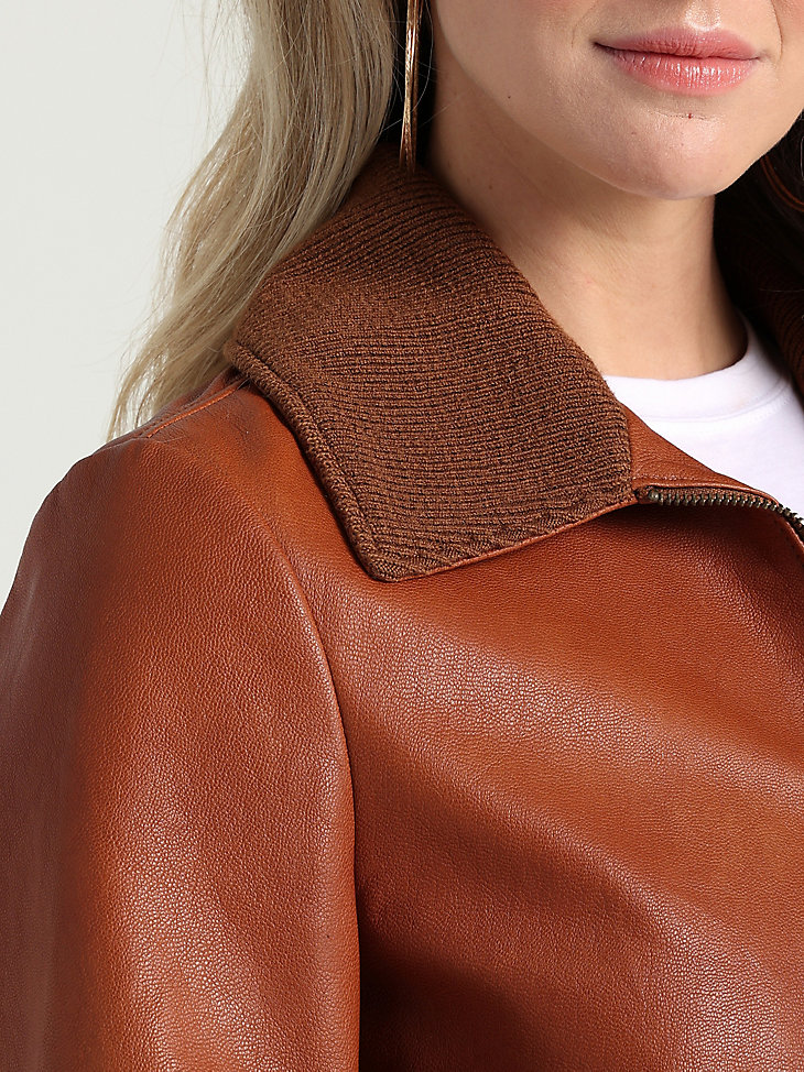 Leather Jacket in Cognac alternative view 4