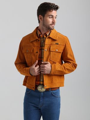 Orange suede hot sale jacket mens