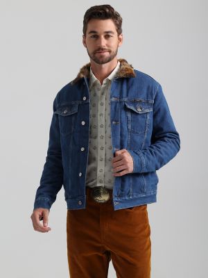 Wrangler borg discount lined denim jacket